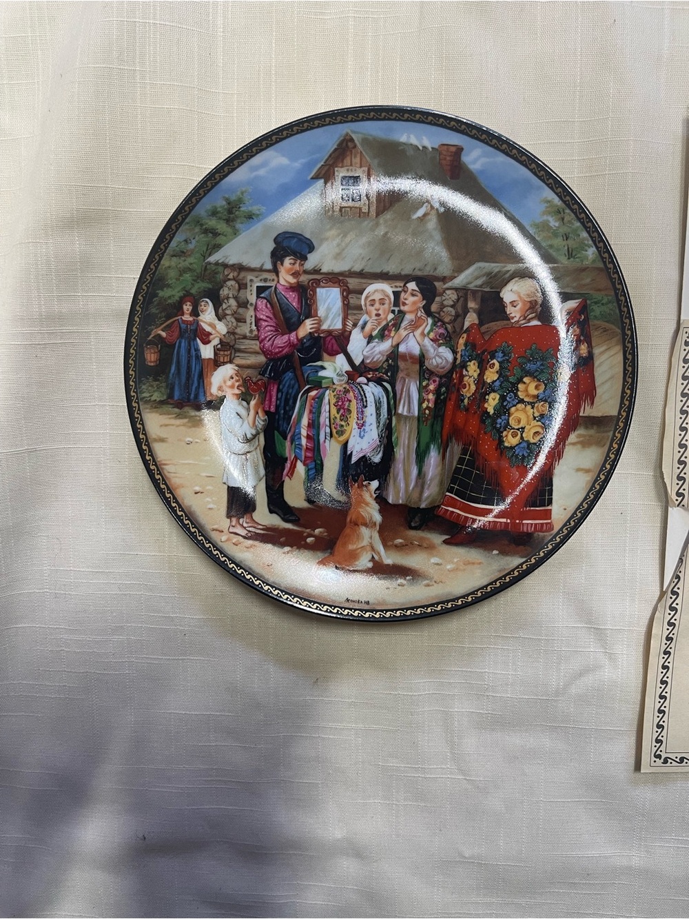 THE COUNTRY PEDDLER COLLECTIBLA PLATE WITH COA